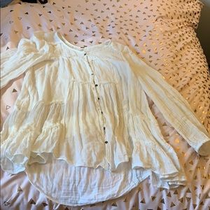 Free People White Sweater Top